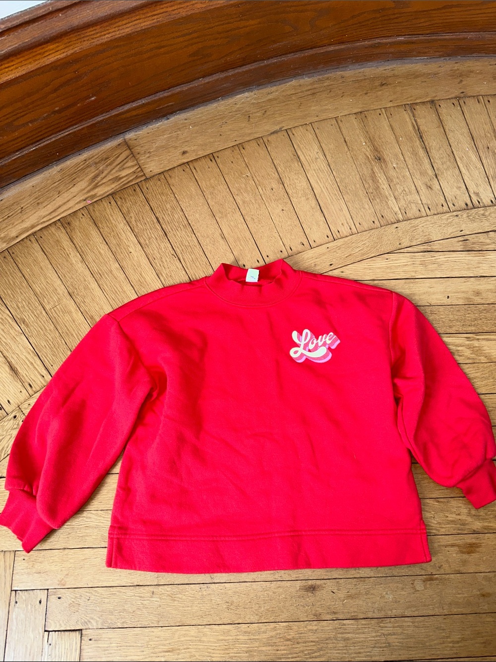 Girls Old Navy Red 'Love' Crewneck Sweatshirt